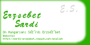 erzsebet sardi business card